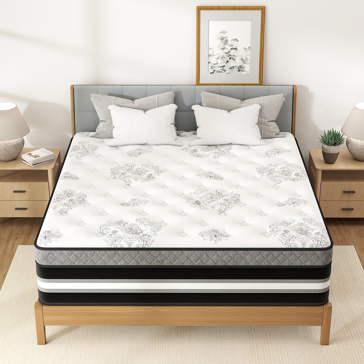 12″14″ Mattress Twin Full Queen King Size Gel Memory Foam Pocket Spring in a Box
