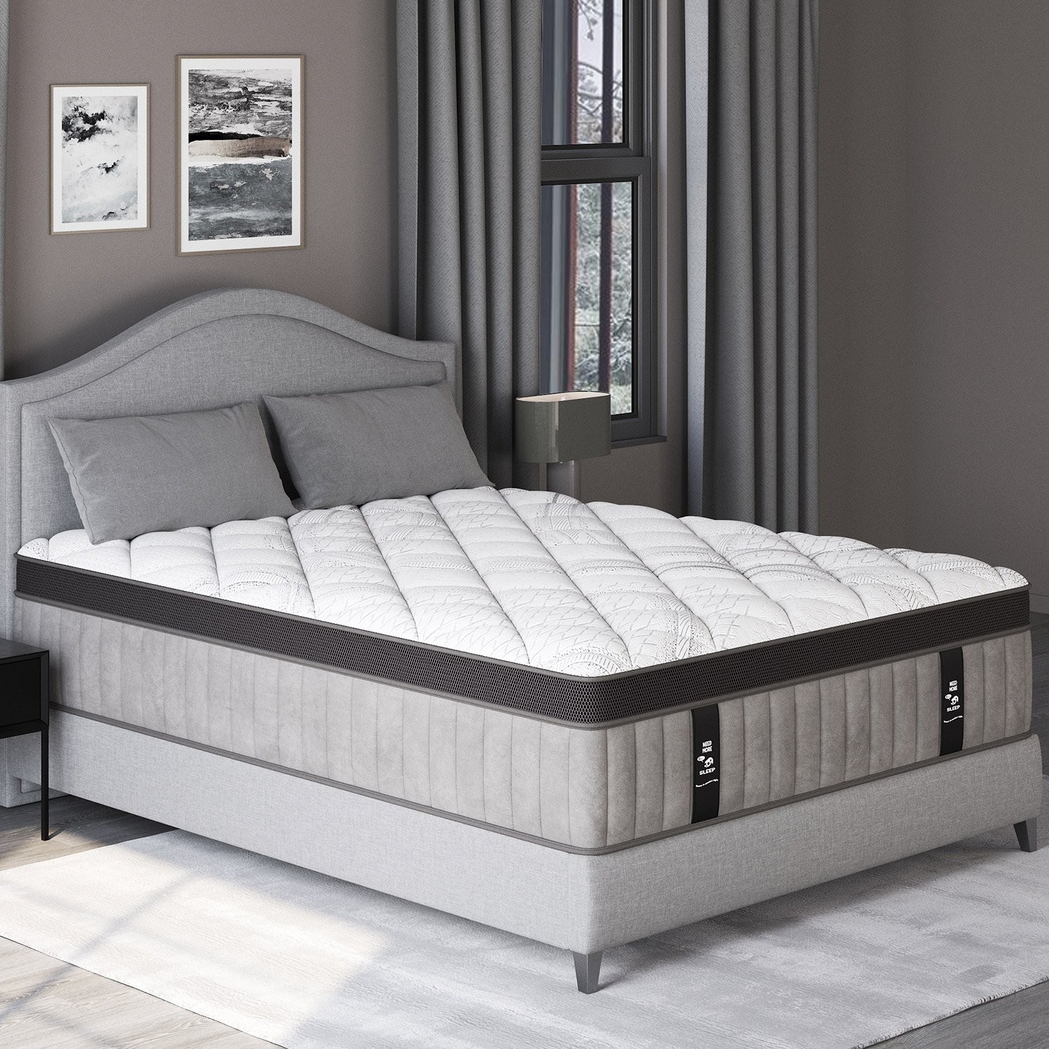 12″ 14″Twin Full Queen King Size Gel Memory Foam Spring Mattress In A Box