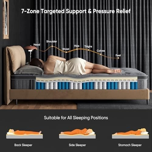 10″ Colchones TWIN Size De Espuma 10 Pulgadas Memory Foam Mattress Cooling Bed