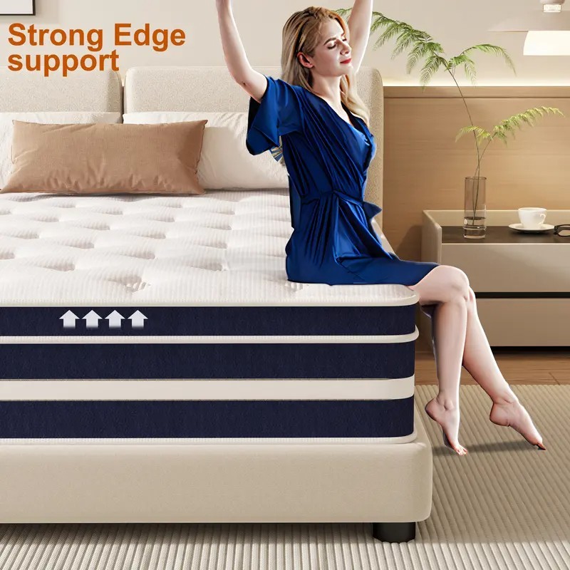 10/ 12/ 14″ Gel Memory Foam Twin Full Queen King Spring Hybrid Mattress in a Box