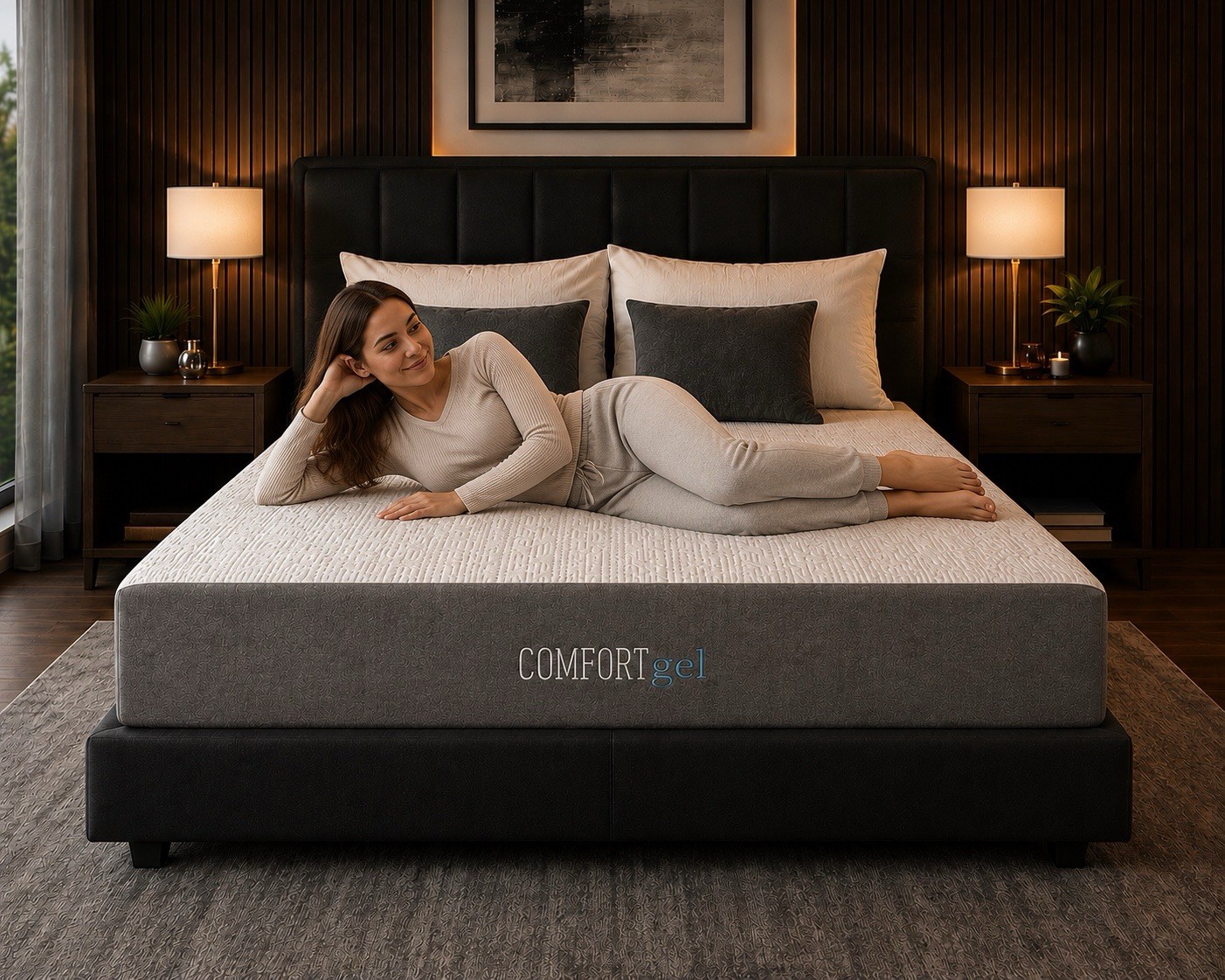 Queen 10” Visco Gel Memory Foam Mattress Medium Soft Cooling Bed Made in USA