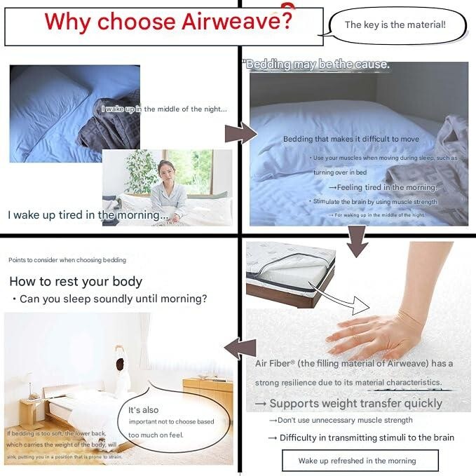 Airweave Mattress Semi-Double Smart 01 1-262021-1 Tri-fold Thin Washable Japan