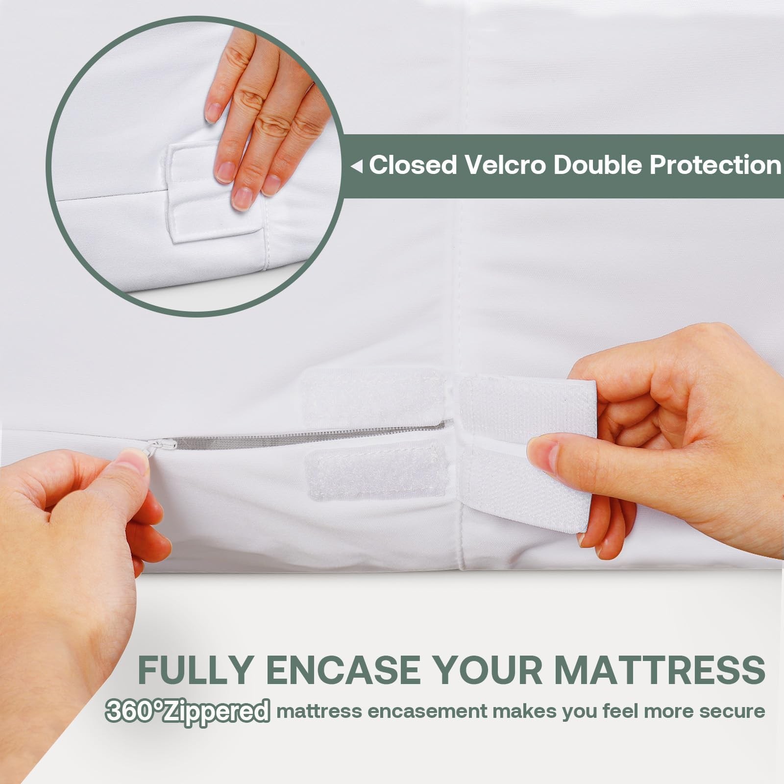 39″x75″ Twin Waterproof Mattress Protector for Kids, 9″ Deep, Twin, White