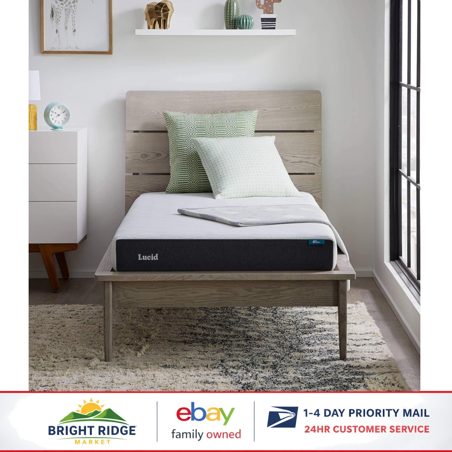 Breathable Medium Firm Memory Foam Mattress for Full Size Bed – 6 Inch Thickness