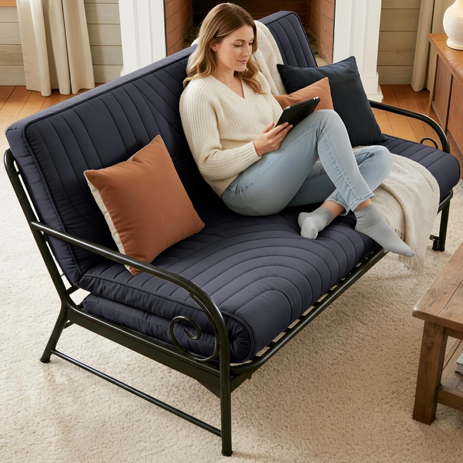 Japanese Floor Mattress Futon Mattress Size, Thicken Roll Up