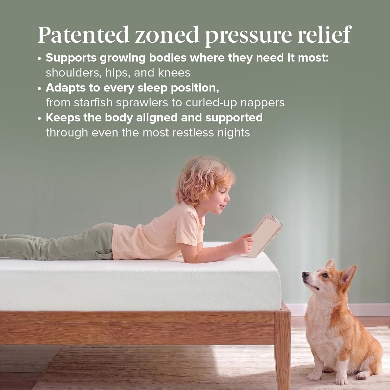6 Inch Twin Green Tea Memory Foam Mattress [New Version], Fiberglass Free, Me…