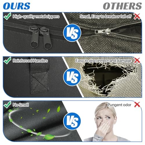 Foldable Mattress Storage Bag, Fits 4″ Twin & Twin XL Trifold Mattress Black