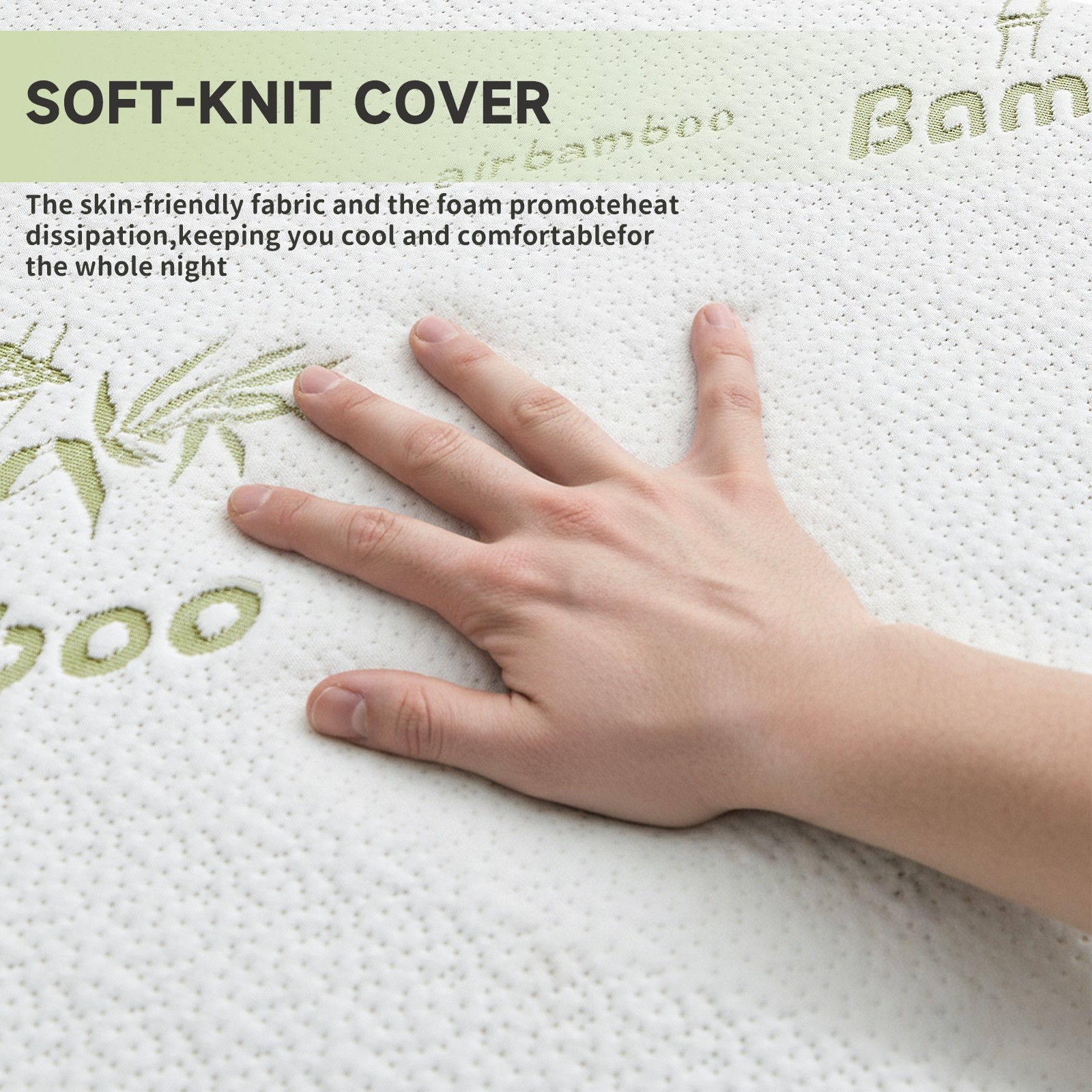6 Inch Gel Memory Foam Mattress with Breathable Waterproof Fabric Cover in a Box