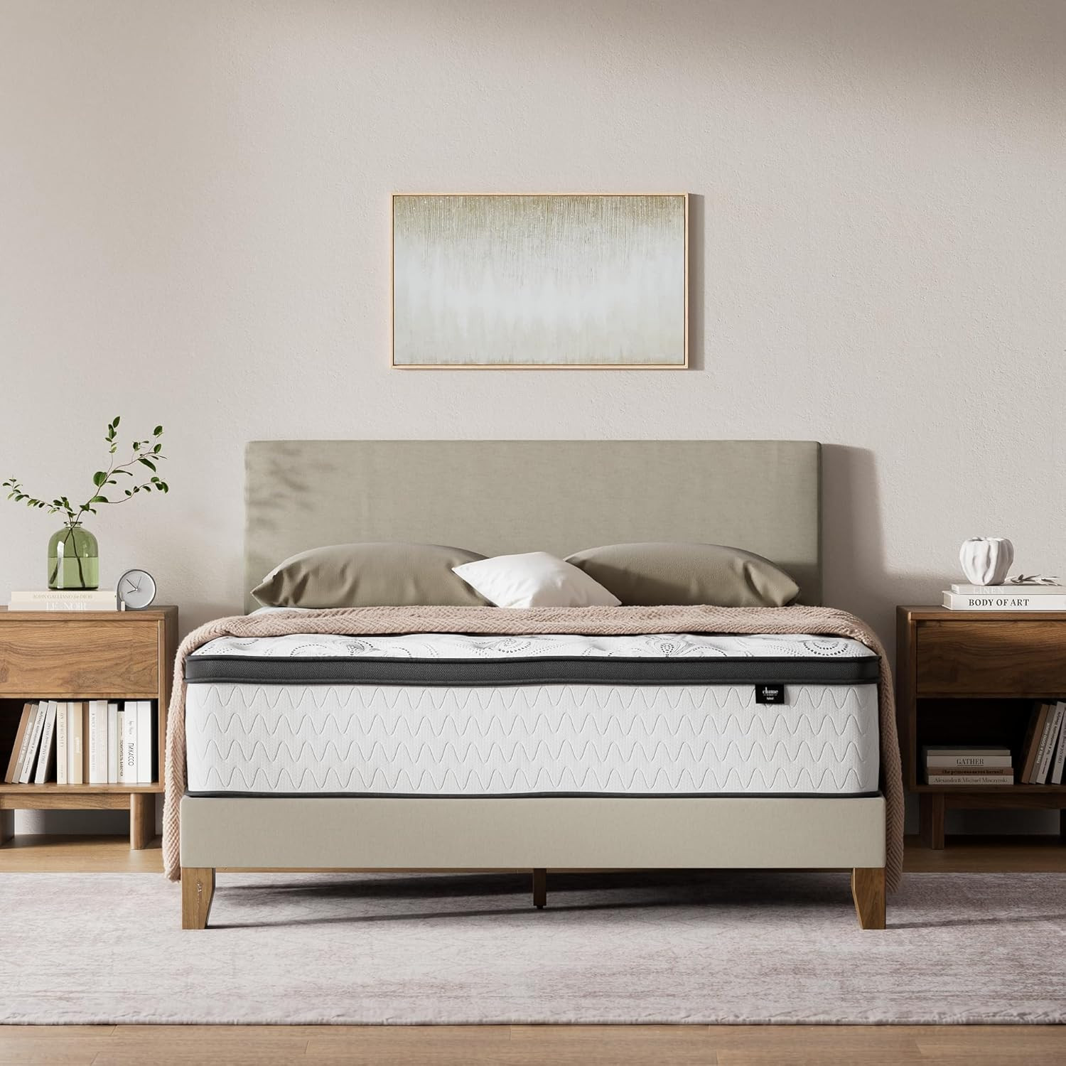 Signature Design by Ashley Chime 12 Inch Hybrid Full Mattress, Memory Foam with