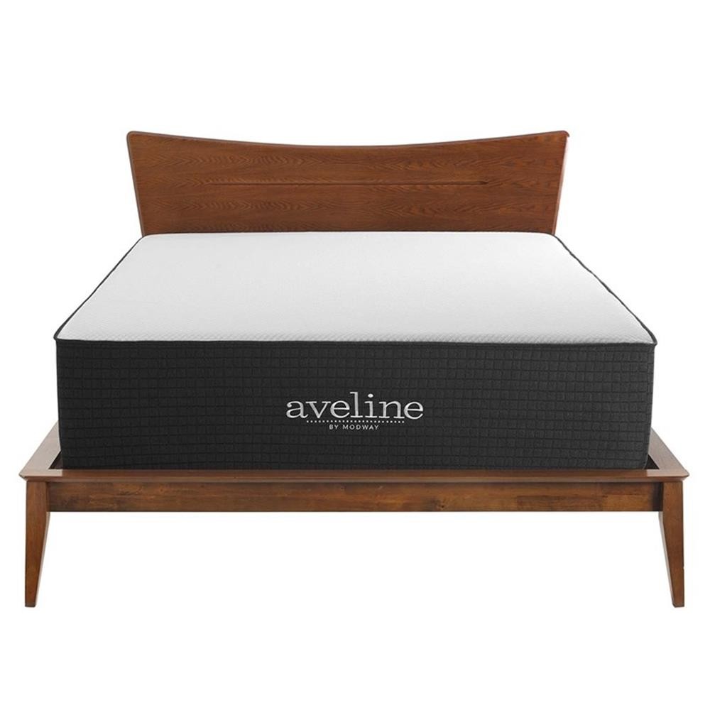 Bowery Hill Contemporary 16″ Memory Foam Queen Mattress in White