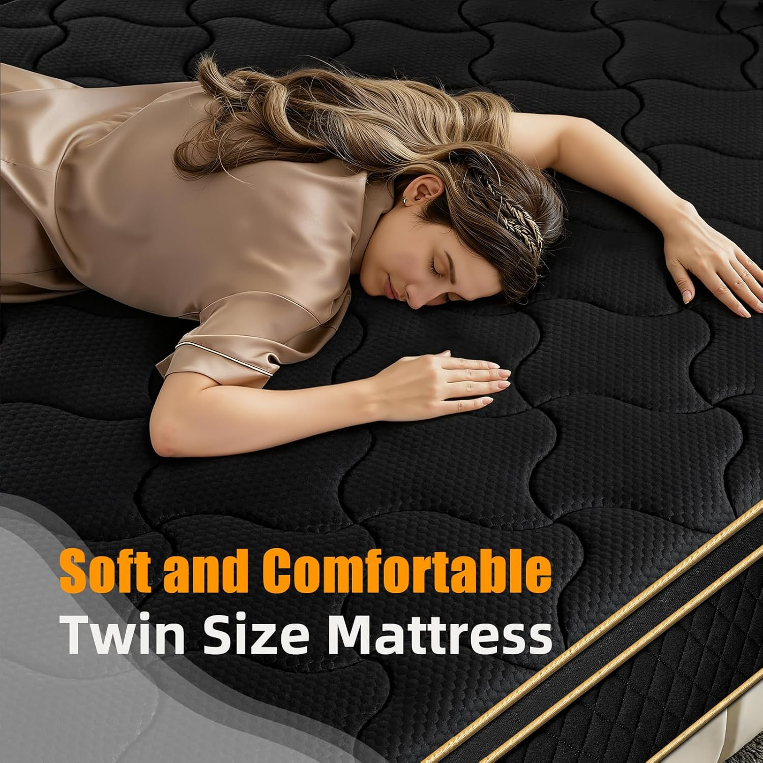 10 Inch Twin Hybrid Mattress Memory Foam Pocket Spring Medium Firm
