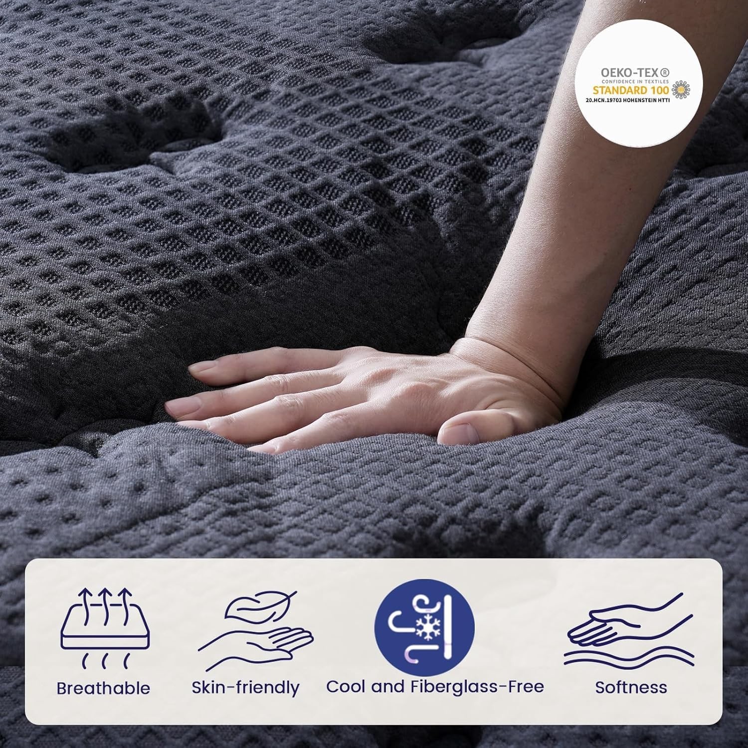 King Size Mattress (High-End Upgraded) Hotel Level Luxury 14 Inch Hybrid King Ma