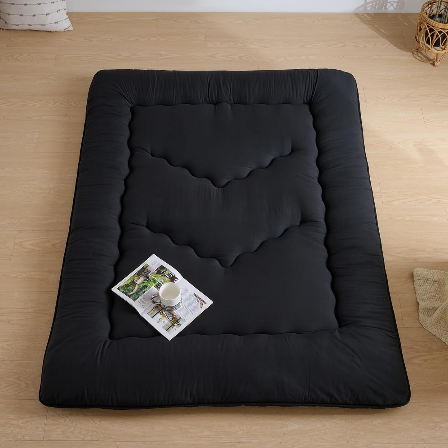 Japanese Floor Mattress 3.5″ Thicken Futon Mattress Tatami Mat High Density Foam