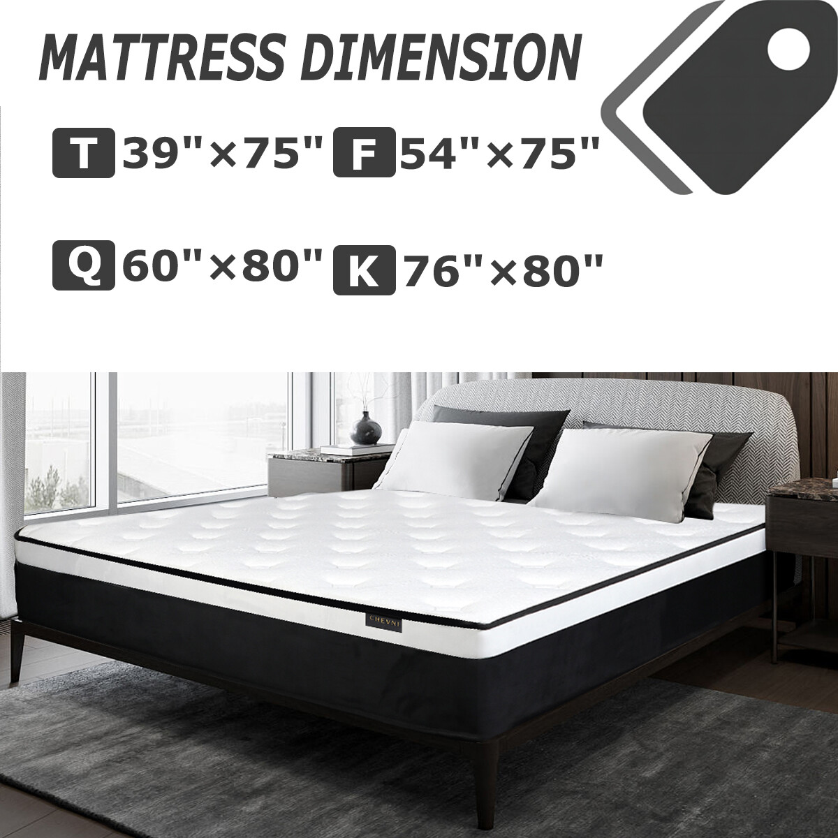 12″14″ Mattress Twin Full Queen King Size Hybrid Spring Memory Foam Bed In a Box