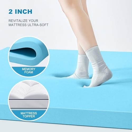 Size Dual Layer 4 Inch Memory Foam Queen 2″Memory Foam+2″Mattress Topper