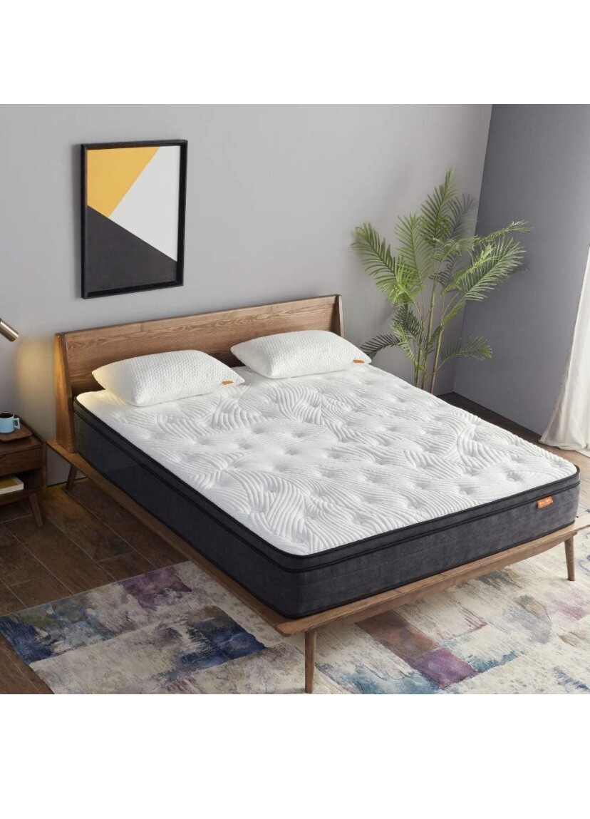Sweetnight King Mattress 12 In. Plush Pillow top Hybrid Brand New