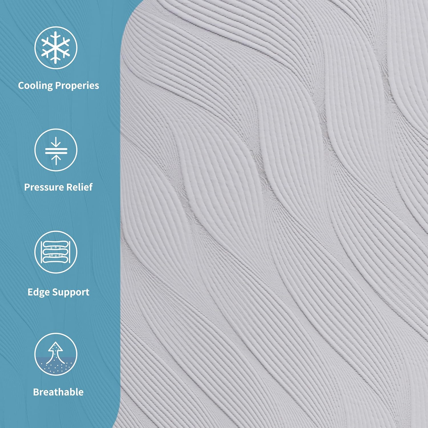 ESHINE Short Queen RV Mattress – 10″ Memory Foam RV Mattress, Shock-Absorbing an