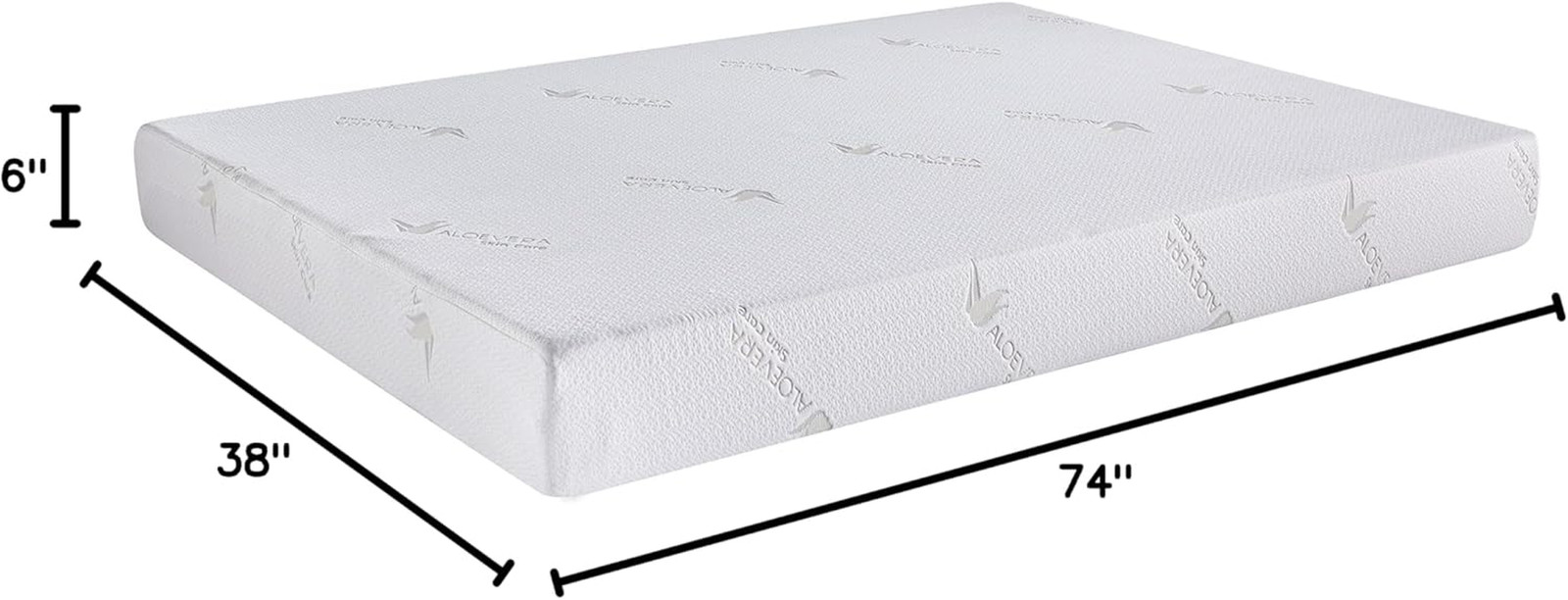 Aloe Infused Twin Memory Foam Mattress – Extra Firm Comfort