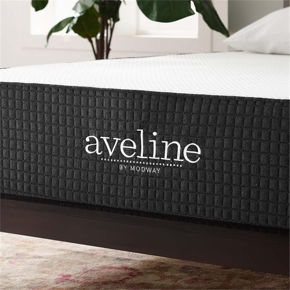 Modway Aveline 12″ Modern Style Memory Foam Queen Mattress in White