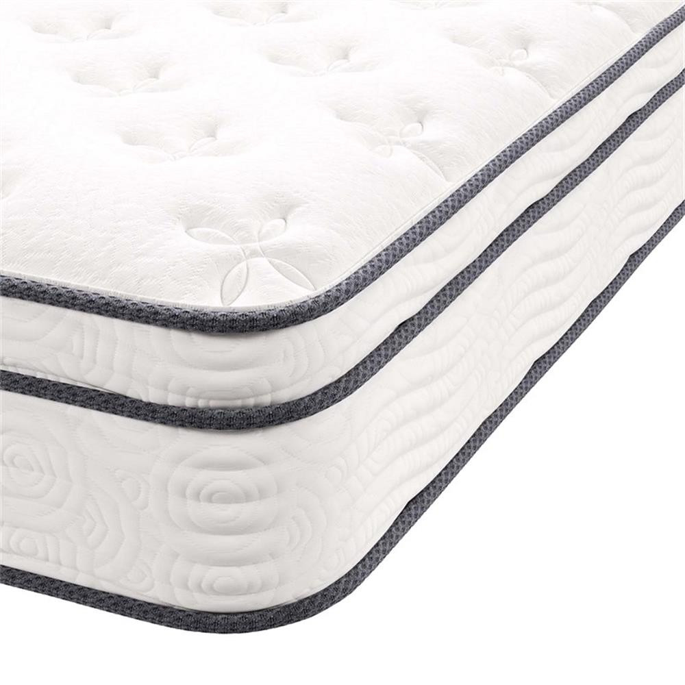Modway Jenna 10″ Modern Innerspring and Foam Twin Mattress in White