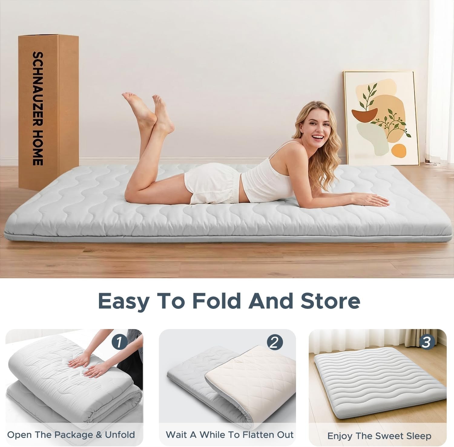 High Density Comfort Foam Mattress, Grey, Queen Size