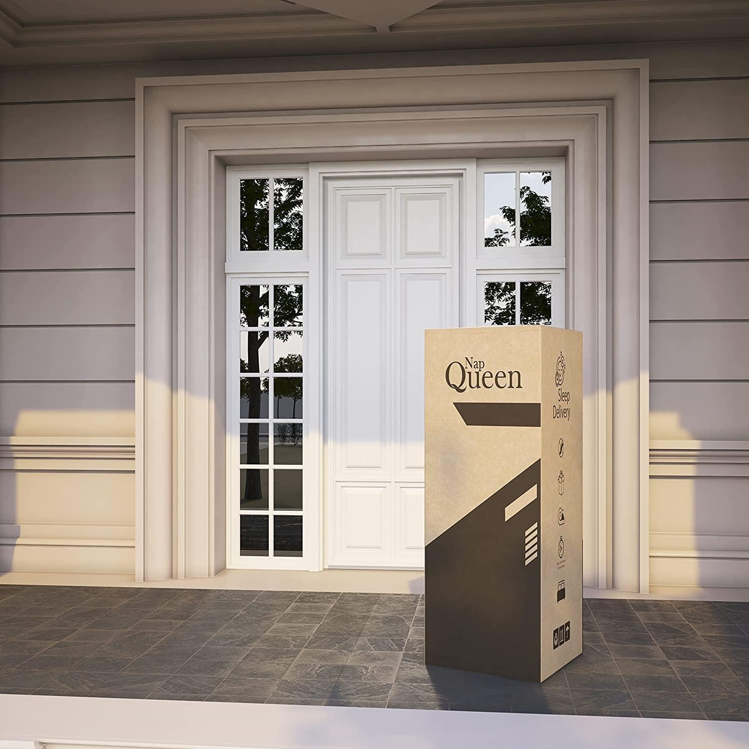 Water Resistant 8 Inch Bonnell Coil Queen Mattress – Memory Foam Comfort