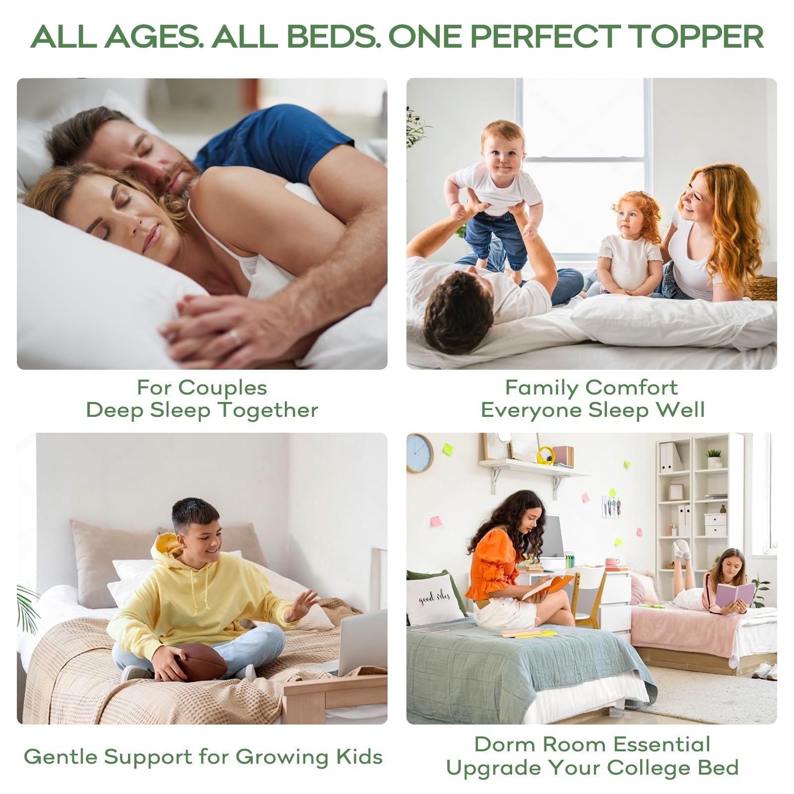 Queen Mattress Topper, Viscose Cooling Pillow Top Mattress Pad, Soft Plush Do…