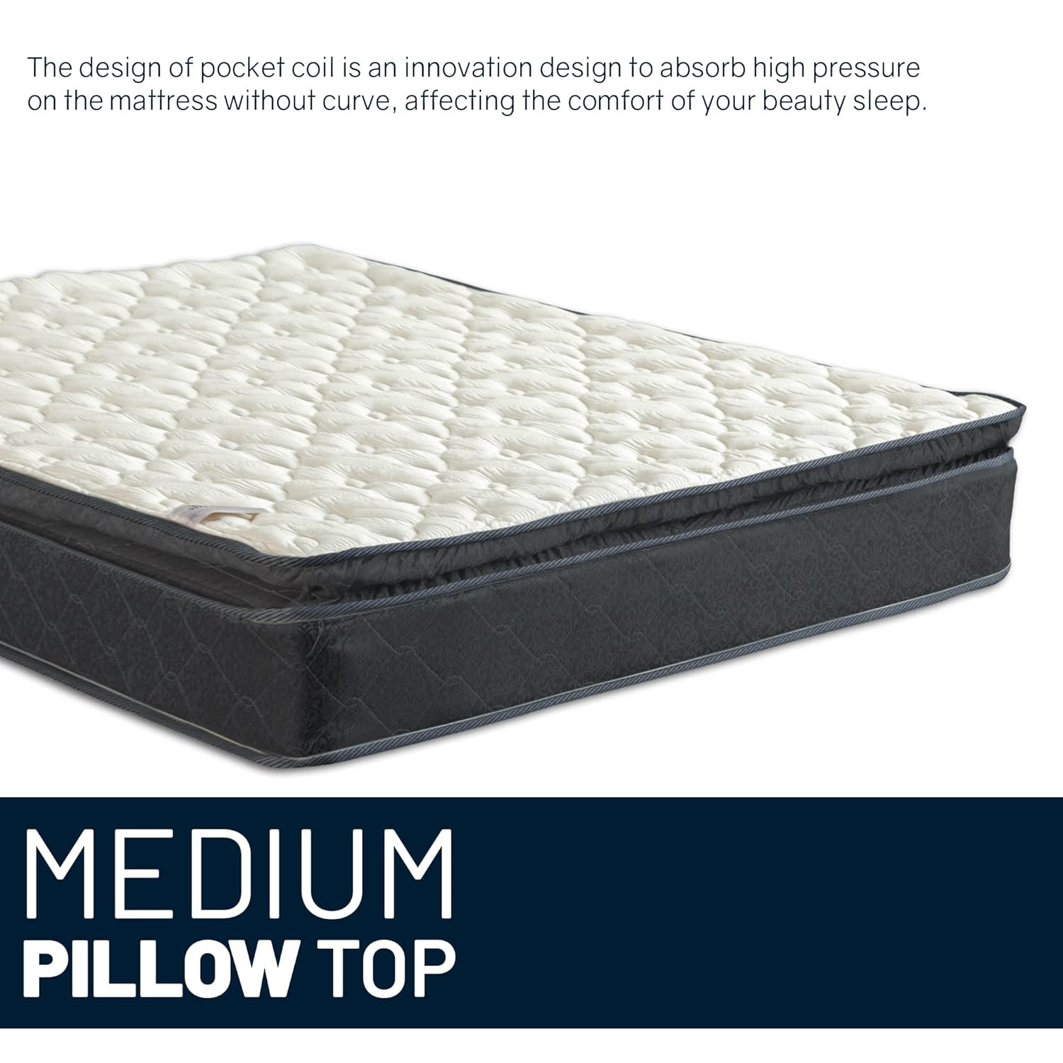 9-Inch Medium Firm Hybrid Mattress with Pocket Coils, Bed in a Box