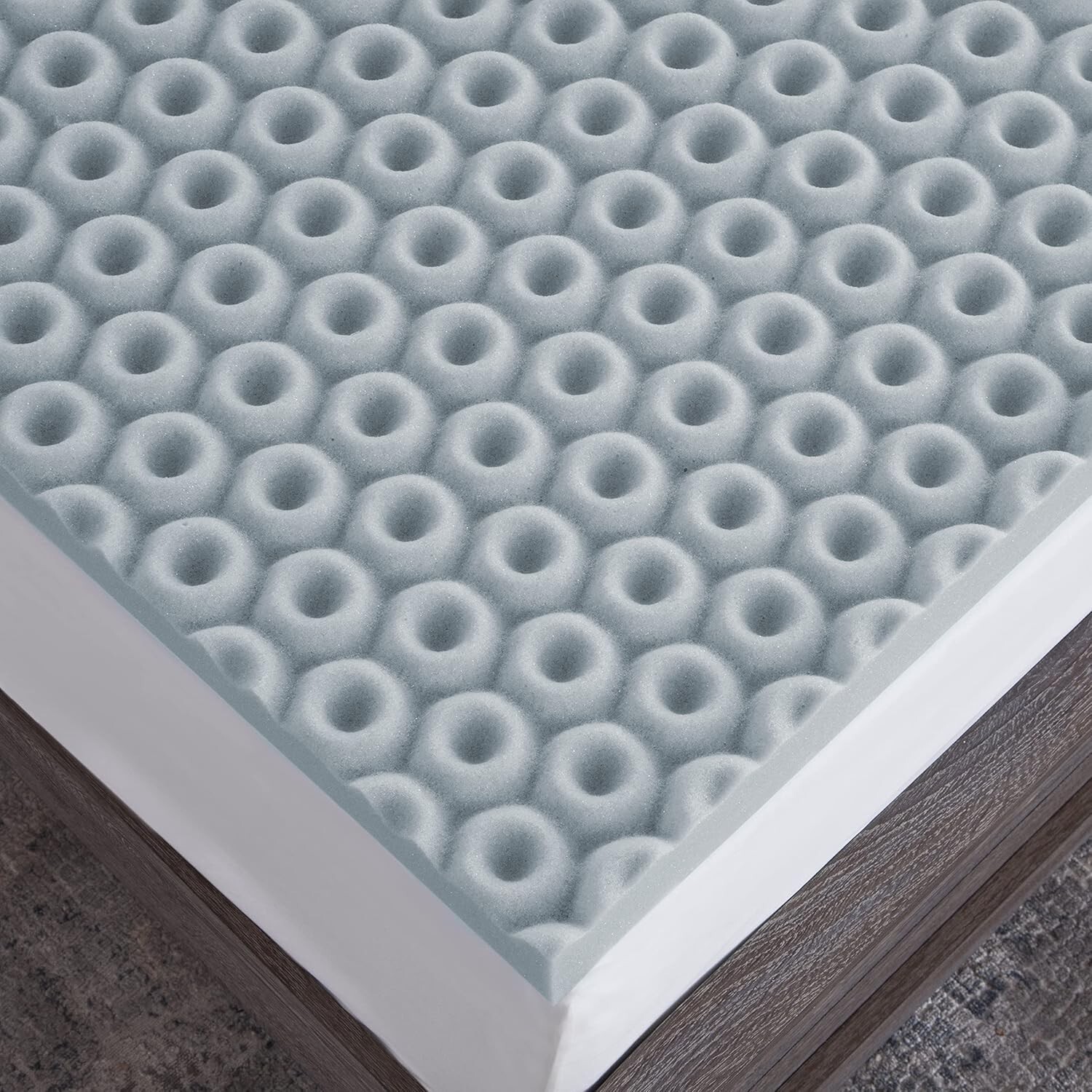 Dream Serenity Cool Point 3″ Memory Foam Mattress Topper Queen