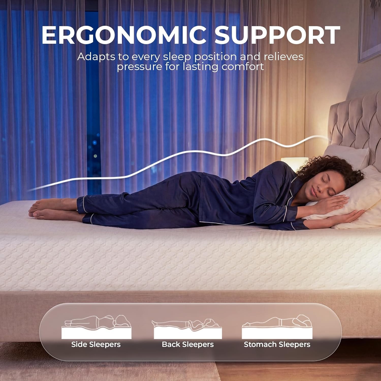 Queen 8-Inch Cooling Gel Memory Foam Mattress – Breathable Comfort & Support
