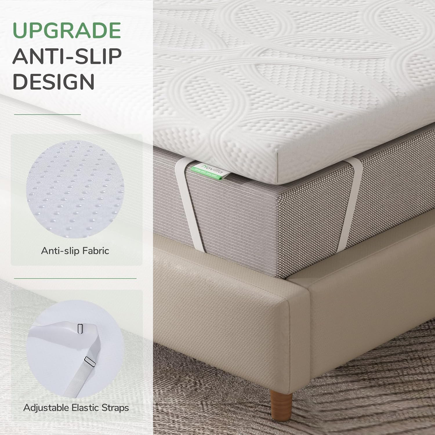 4″ Gel Memory Foam King Mattress Topper – Pressure Relief & Motion Isolation