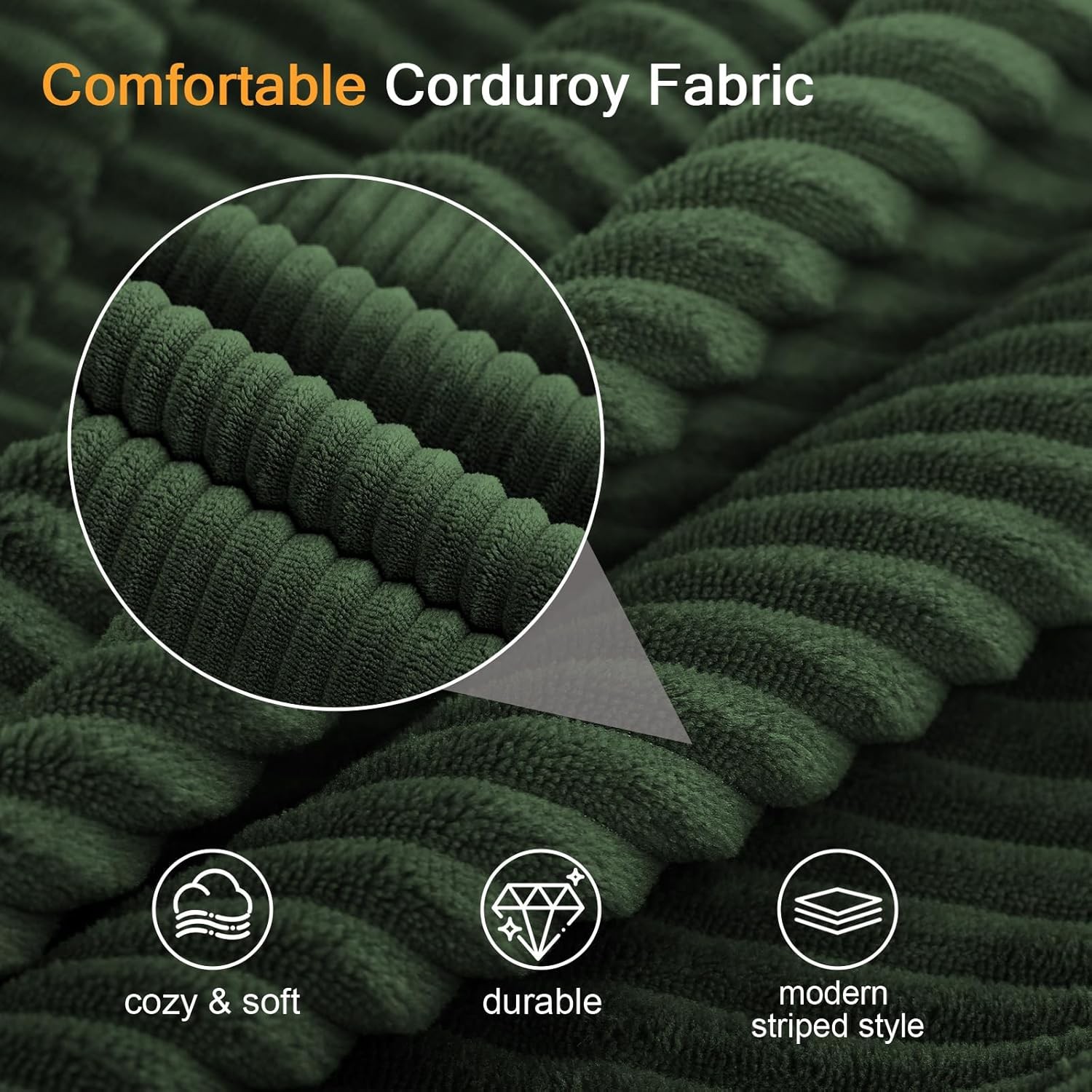 AX Convertible Sofa Bed, Folding Floor Couch Corduroy Fold Out Couch