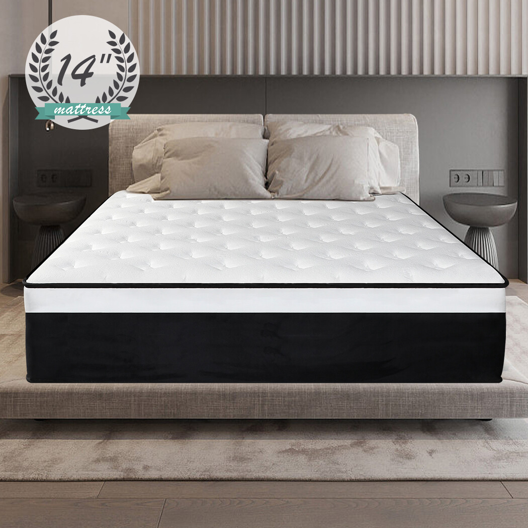12″14″ Innerspring Mattress Gel Memory Foam Hybrid Bed Twin Full Queen King Size