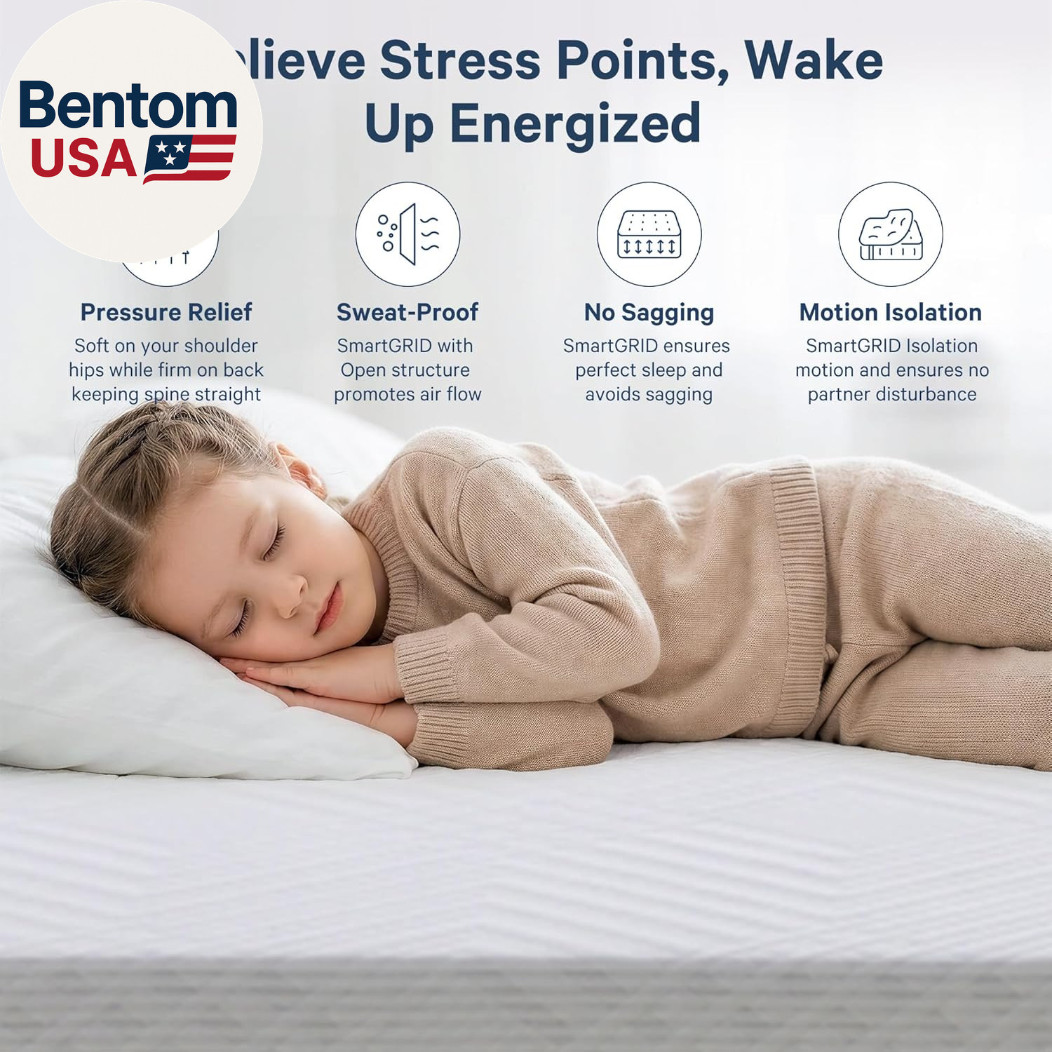 6 Inch Twin Mattress for Kids, Memory Foam Mattress in a Box with Cooling Gel, M