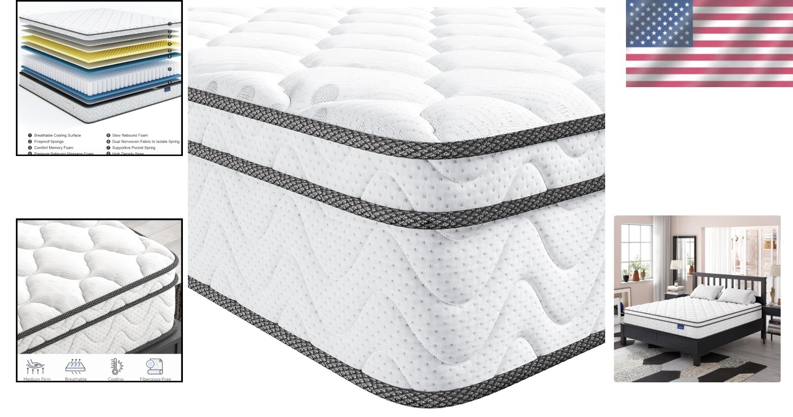 Vesgantti Twin Mattress 12 Inch – Fiberglass-Free