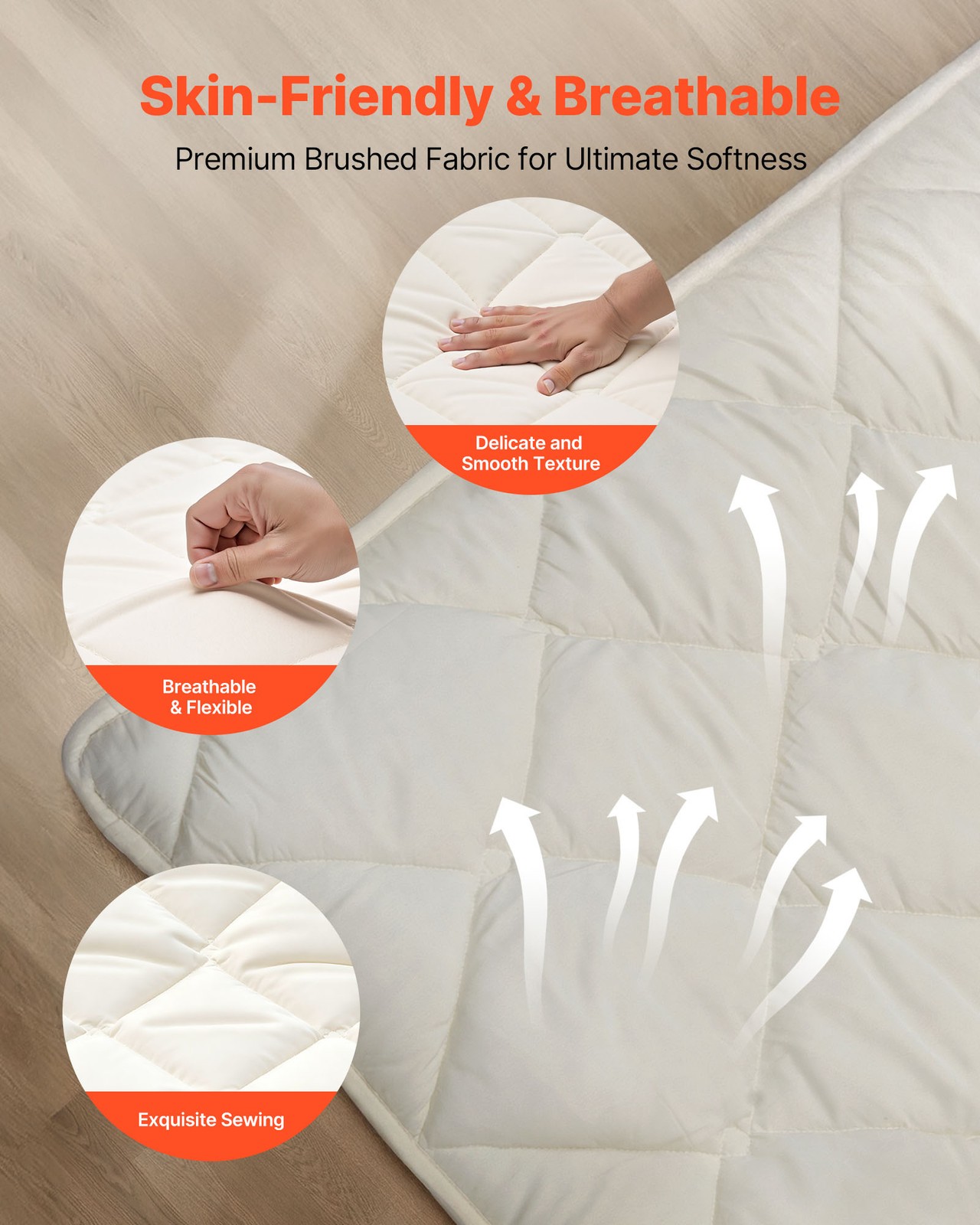 VEVOR Japanese Tatami Mat Twin Foldable Futon Mattress with Storage Bag White