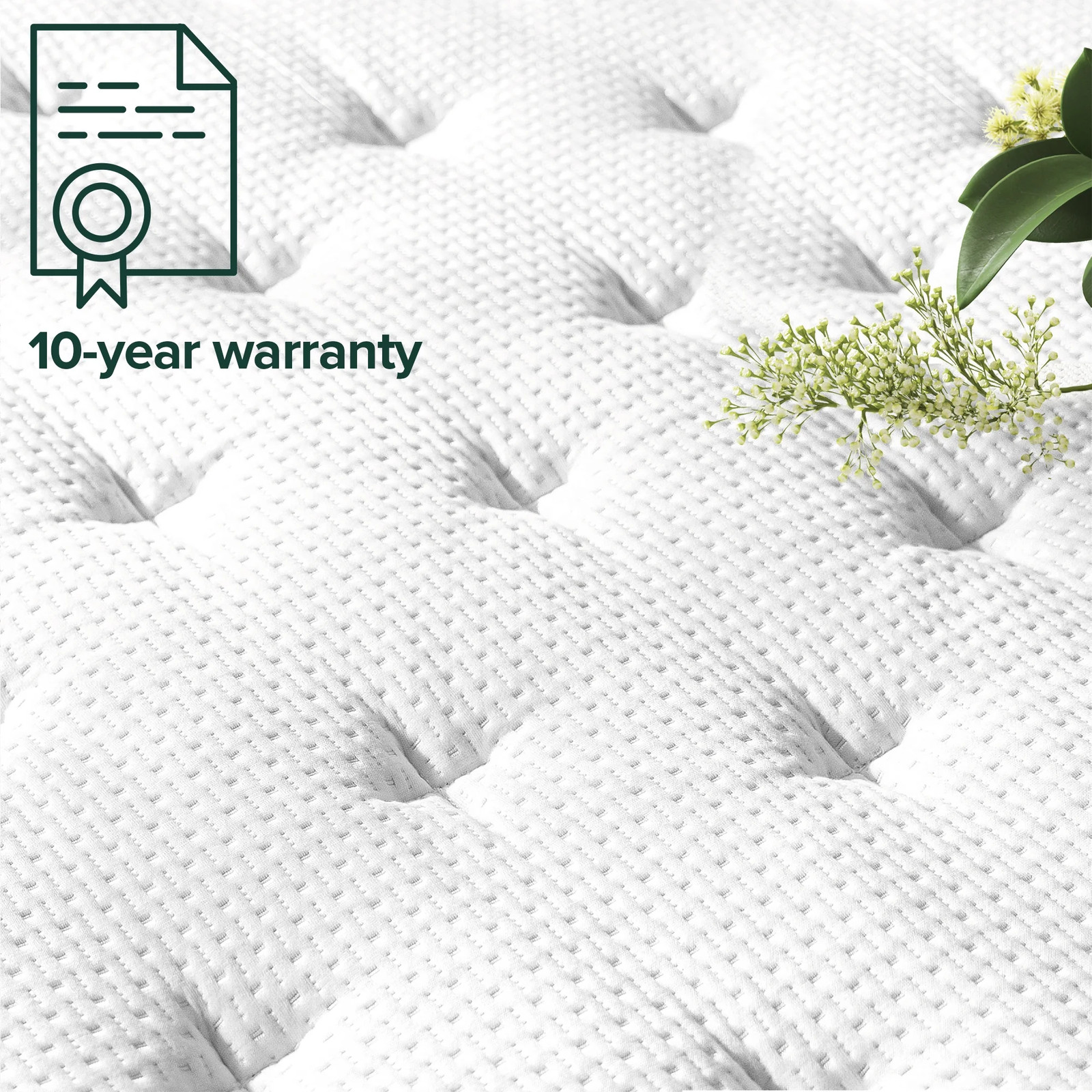 Zinus 12″ Full Size Pressure Relief Hybrid Mattress Comfort Foam, Pocket Springs