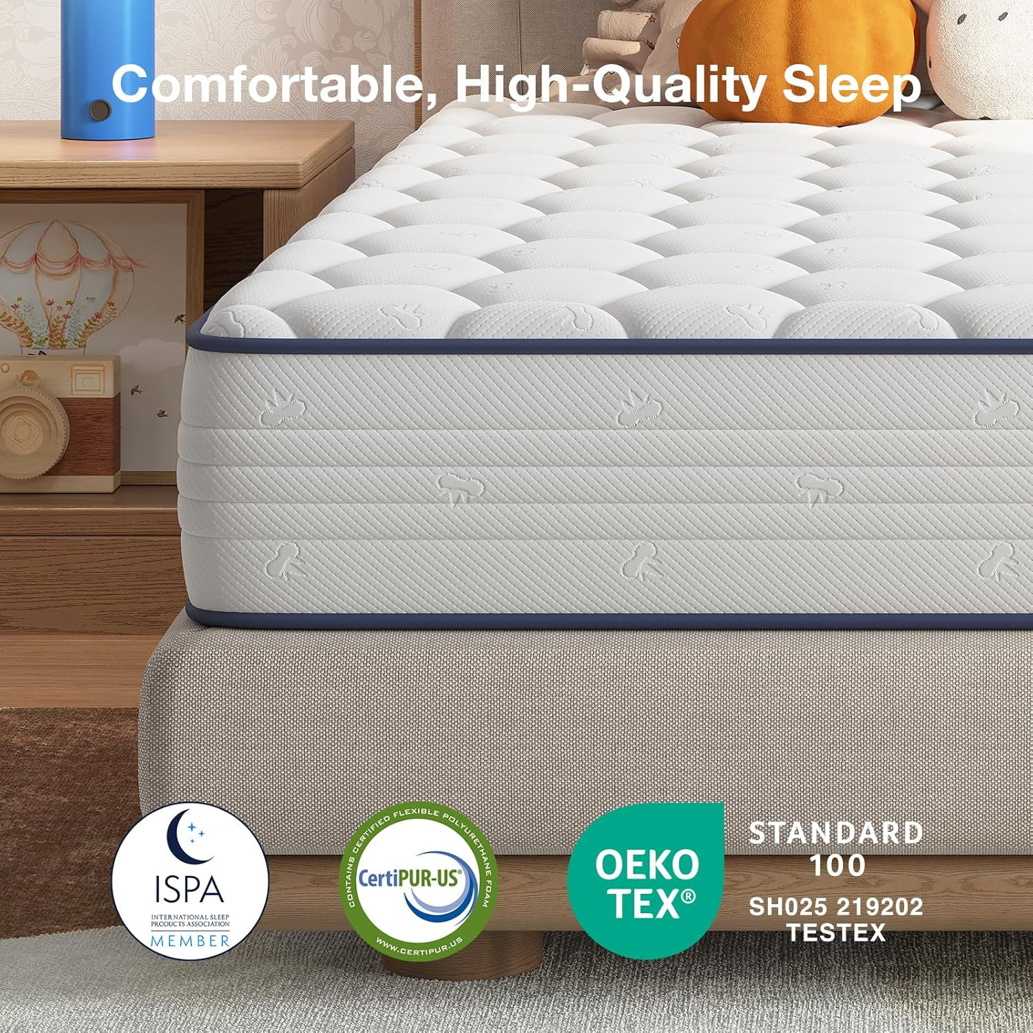 6 Inch Twin Mattress,Bonnell Spring Hybrid Mattresses for Spine Support & Coolin
