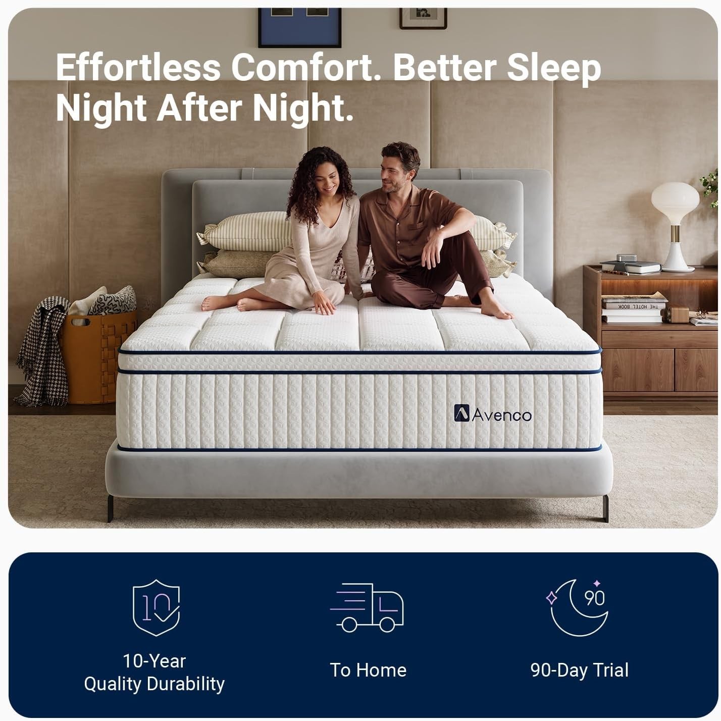 King Mattress 12 inch, King Hybrid Mattress with Individual Pocket Spring and…
