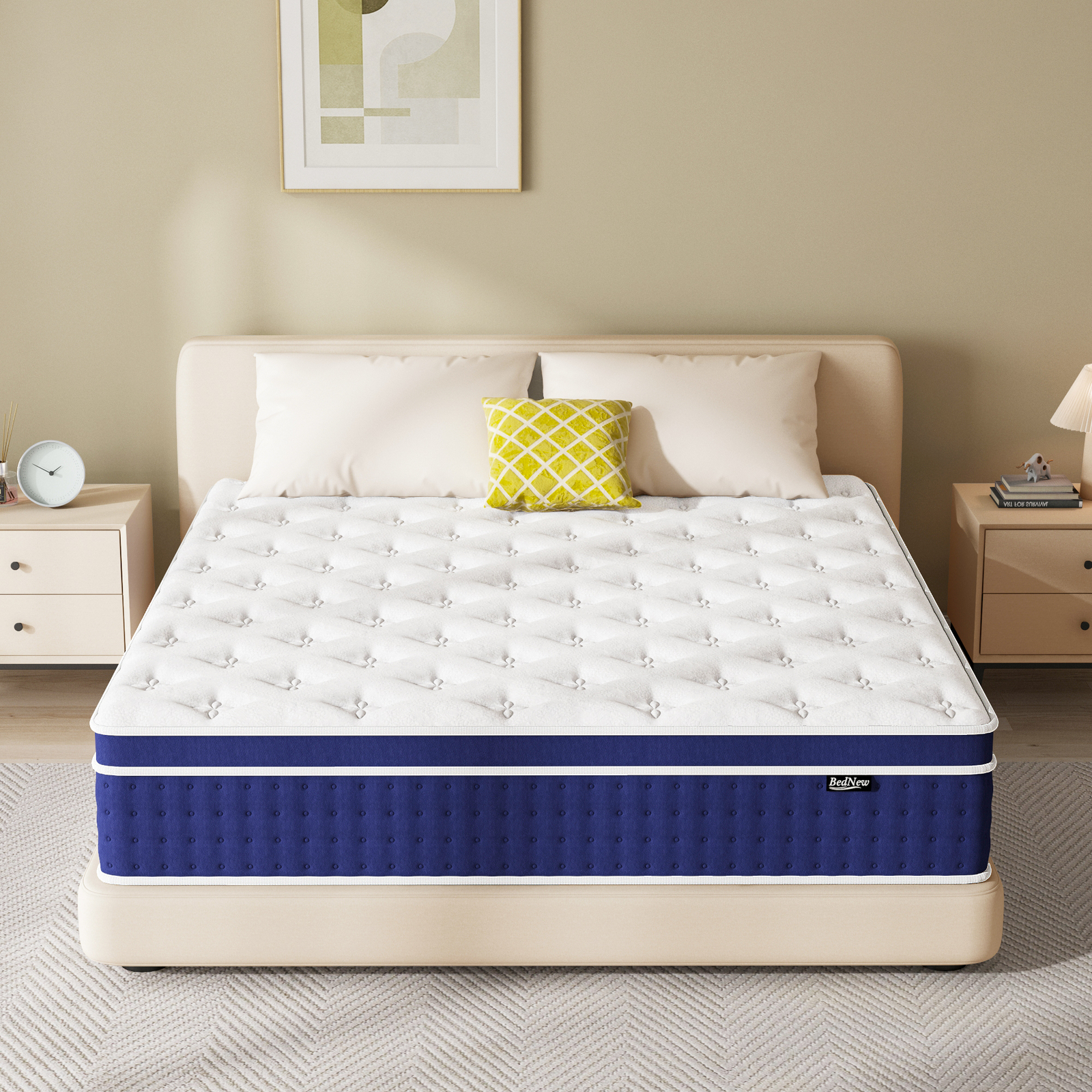12″ 14 Inch Hybrid Spring Gel Memory Foam Queen Mattress Full King Size in a Box