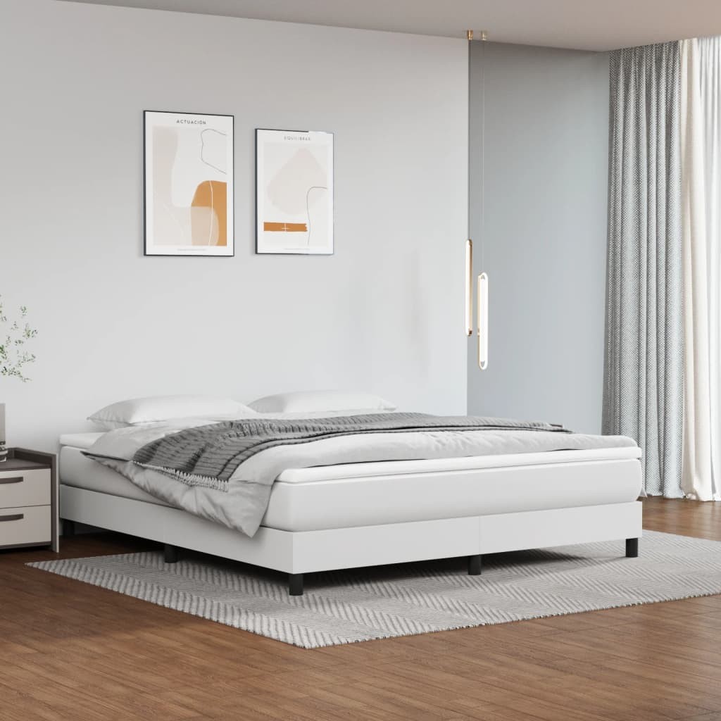 Bed Frame Upholstered Mattress Foundation Bedroom Furniture Faux Leather vidaXL