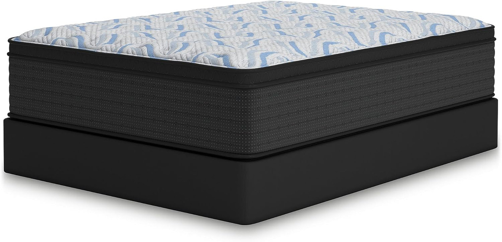 Ashley Elite Springs Plush California King Mattress – Fiberglass Free, Gray/Blue