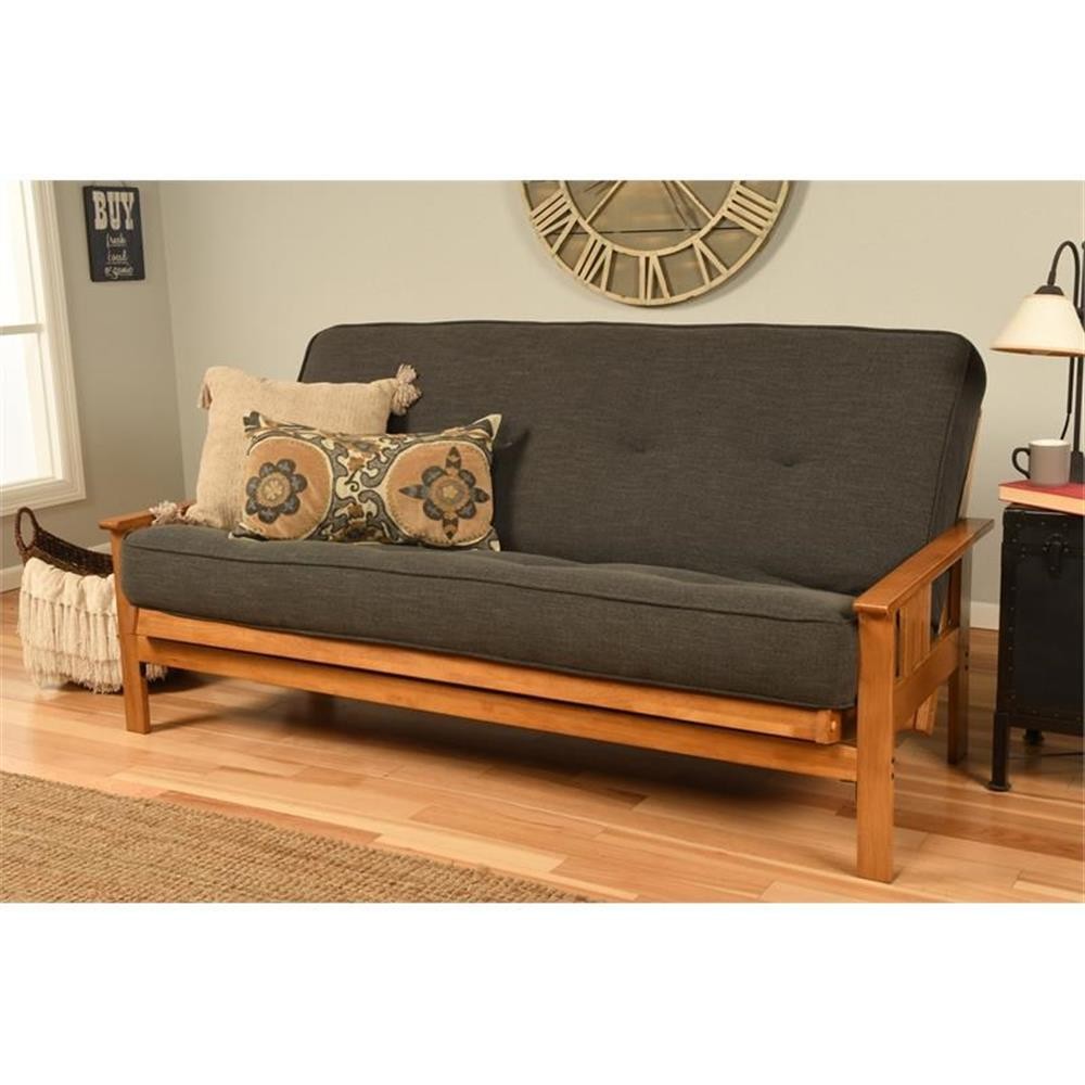 Pemberly Row Cotton/Foam Full-size Futon 7″ Mattress with Charcoal Cover