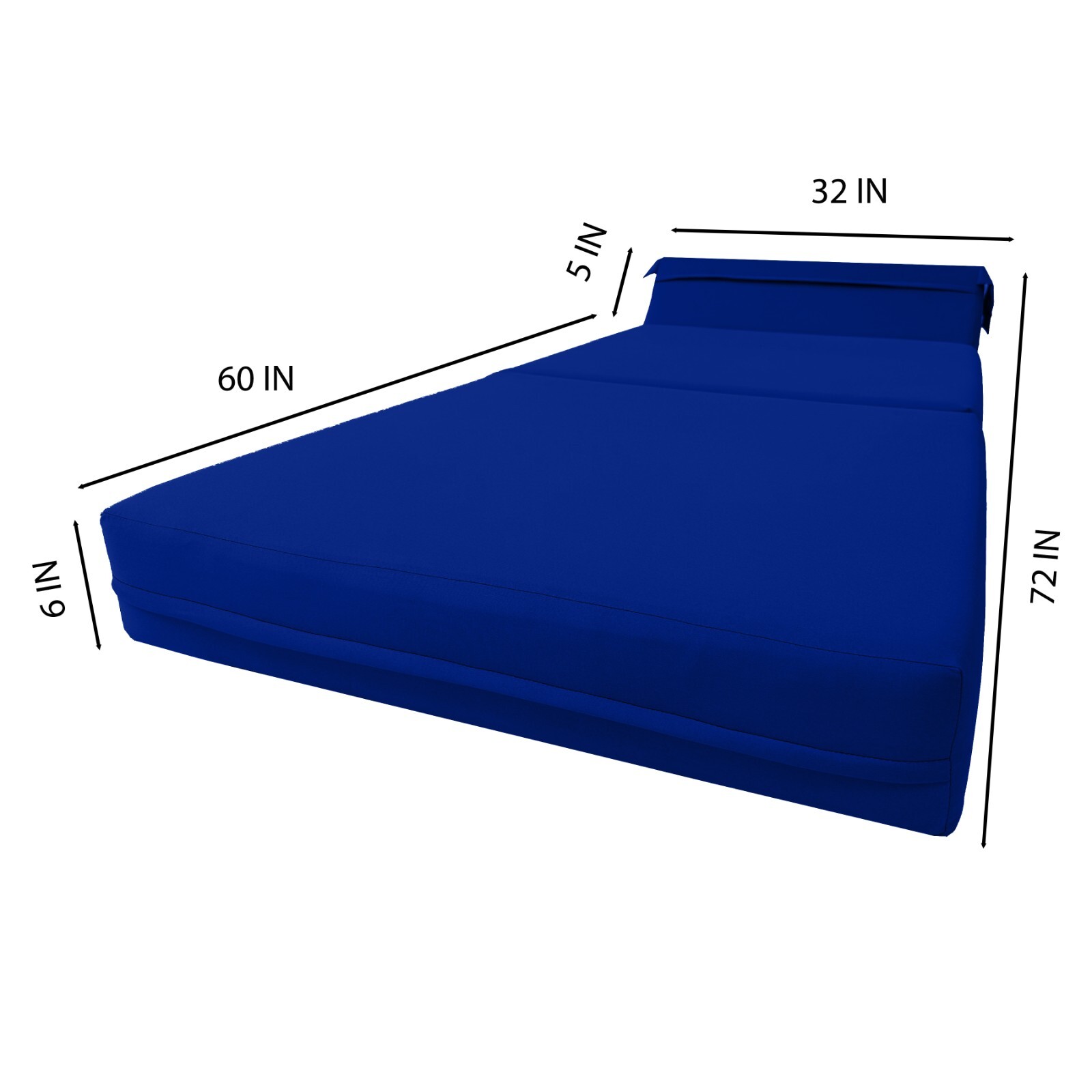 Royal 6x32x70 Sleeper Chair Folding Foam Bed, Foam Density 1.8 lbs Sofa Beds