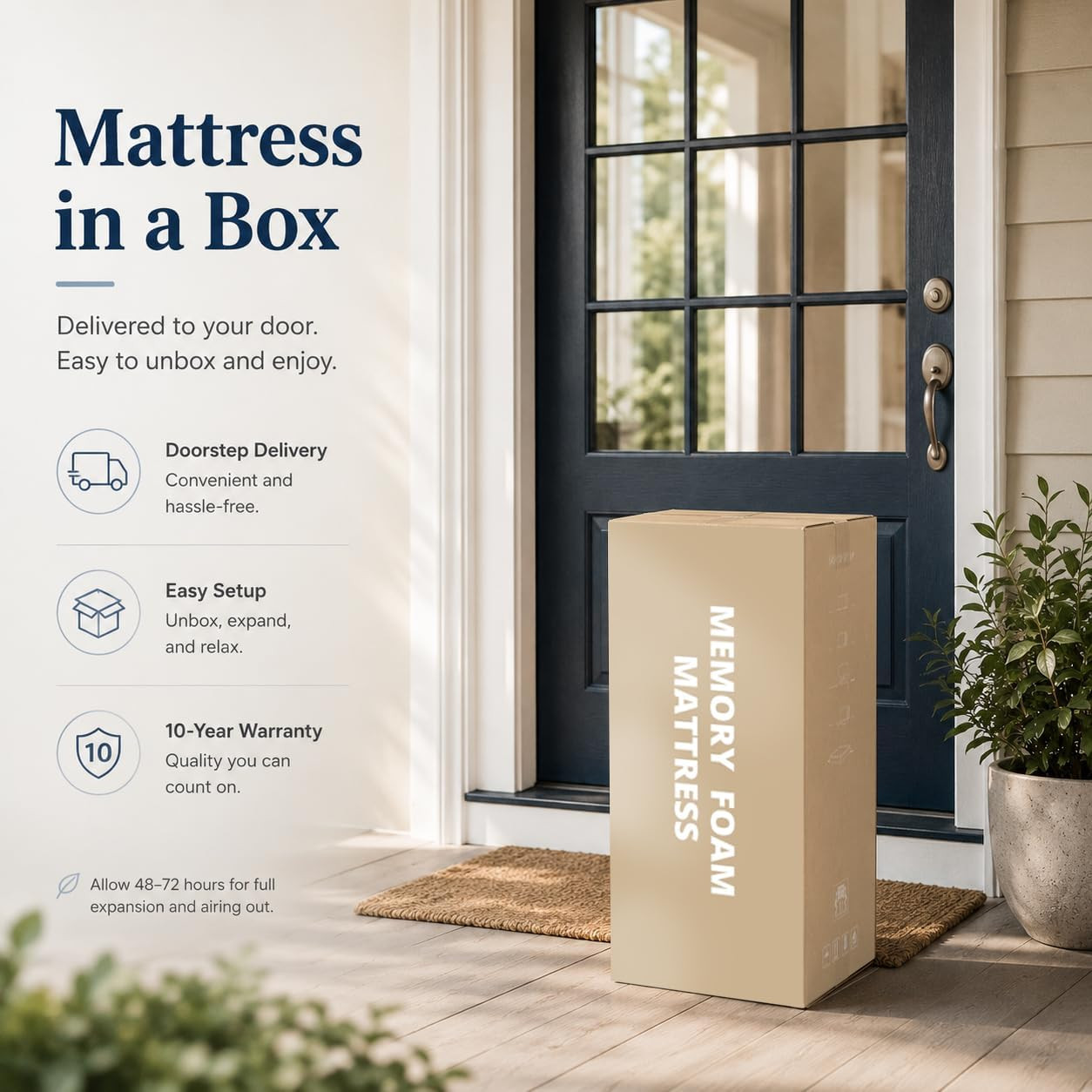 Twin XL Mattress, 6 Inch Green Tea Gel Memory Foam Mattress for Kids with Breath