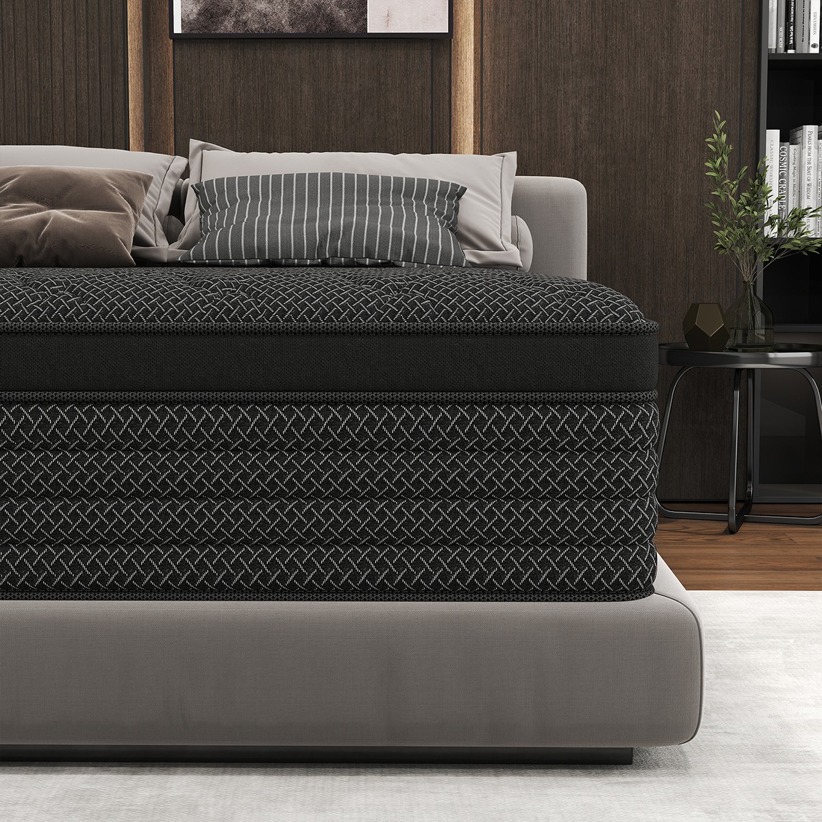 12″14″ Hybrid Mattress In A Box Gel Memory Foam Innerspring Twin Full Queen King