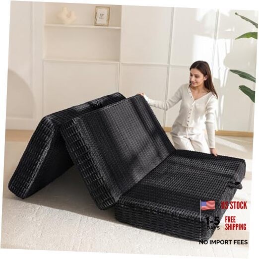 Memory Foam Tri-Folding Mattress, 6 Inch Gel Folding Mattress Tw” Black