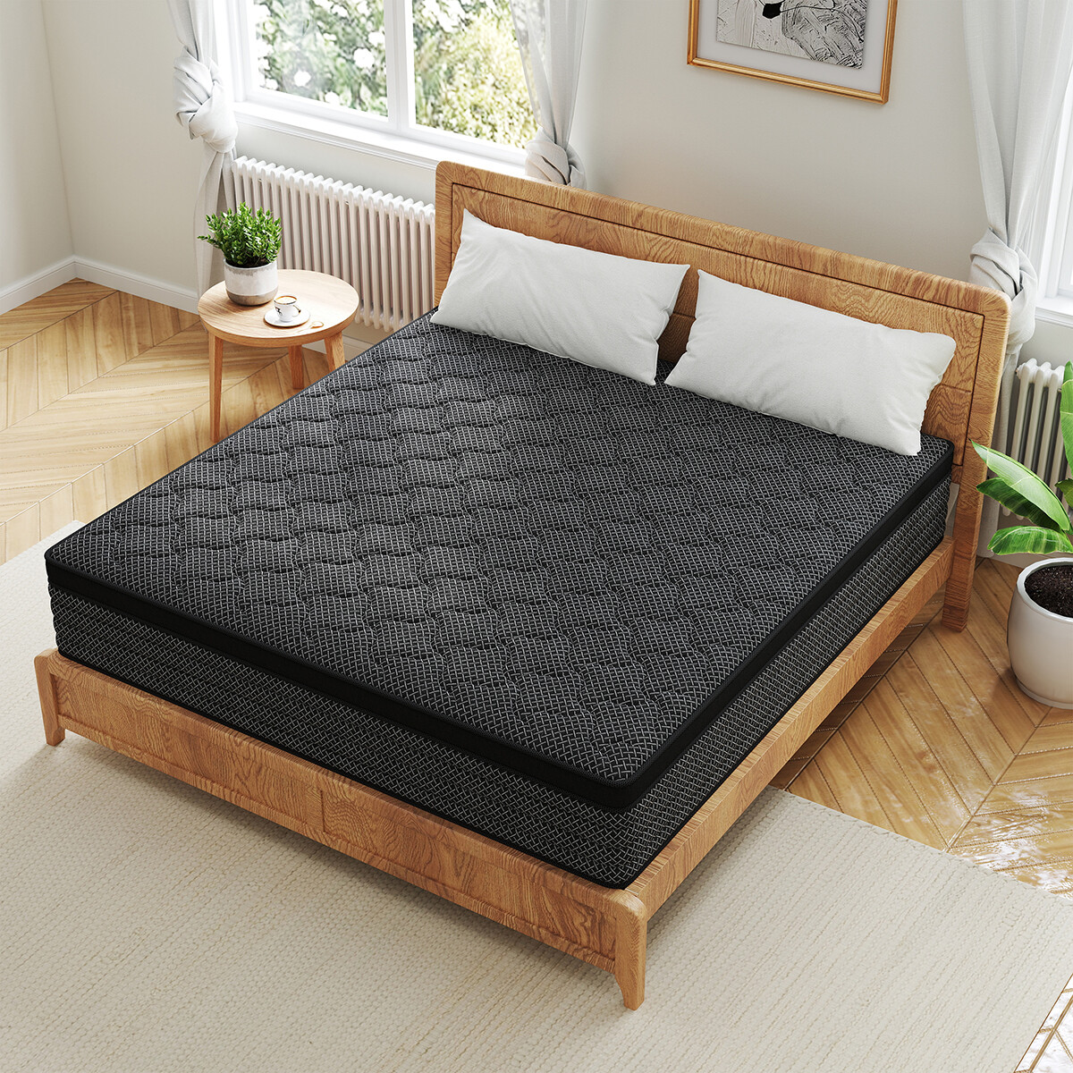 12″14″ Twin Full Queen King Mattress Memory Foam Pocket Coil Hybrid Bed In a Box