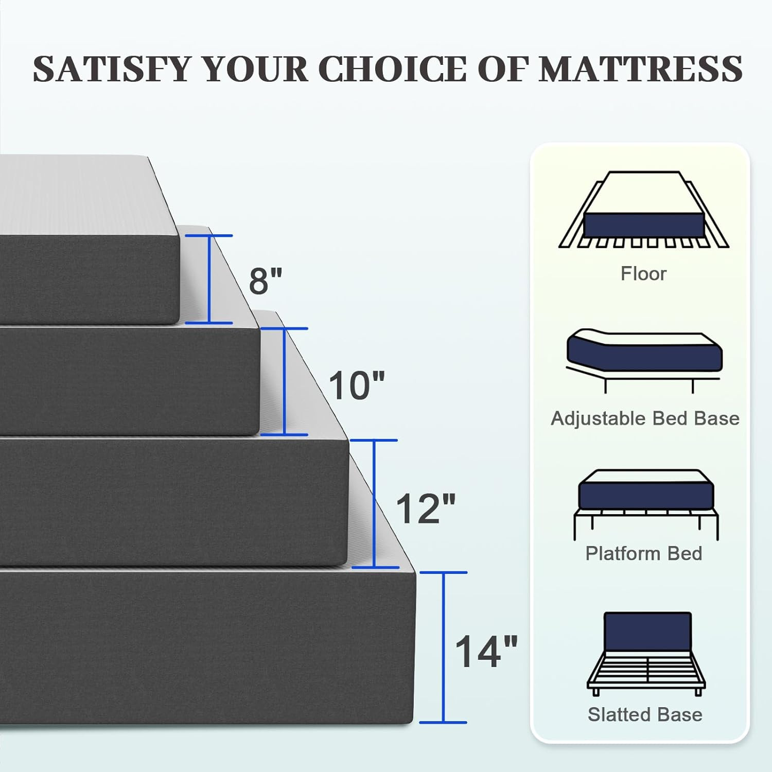 8 Inch Twin Gel Memory Foam Mattress – Safe, Cool & Medium Firm Support
