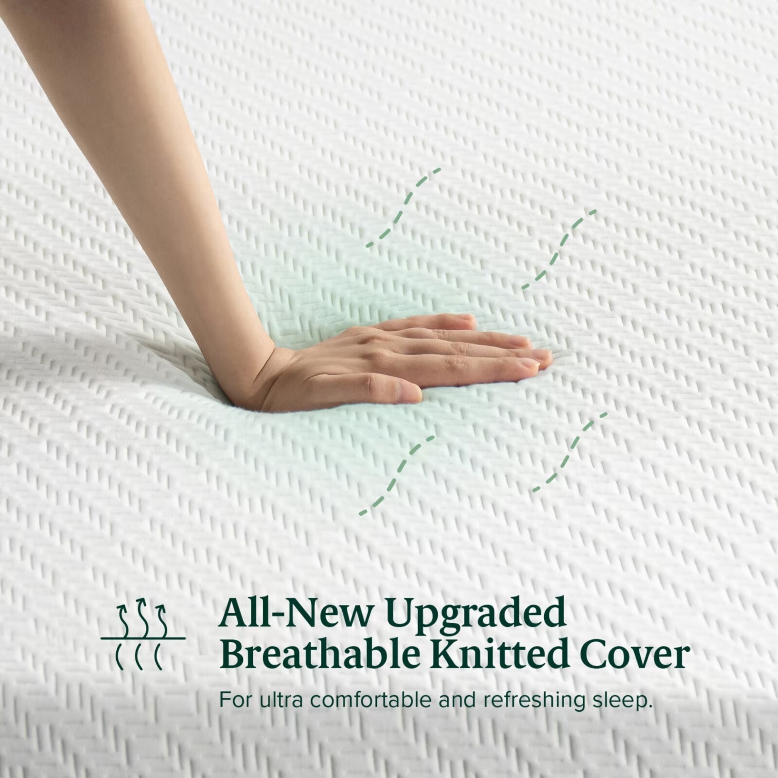 Green Tea Luxe Memory Foam Mattress Breathable 12in, Brand New – MSRP $899